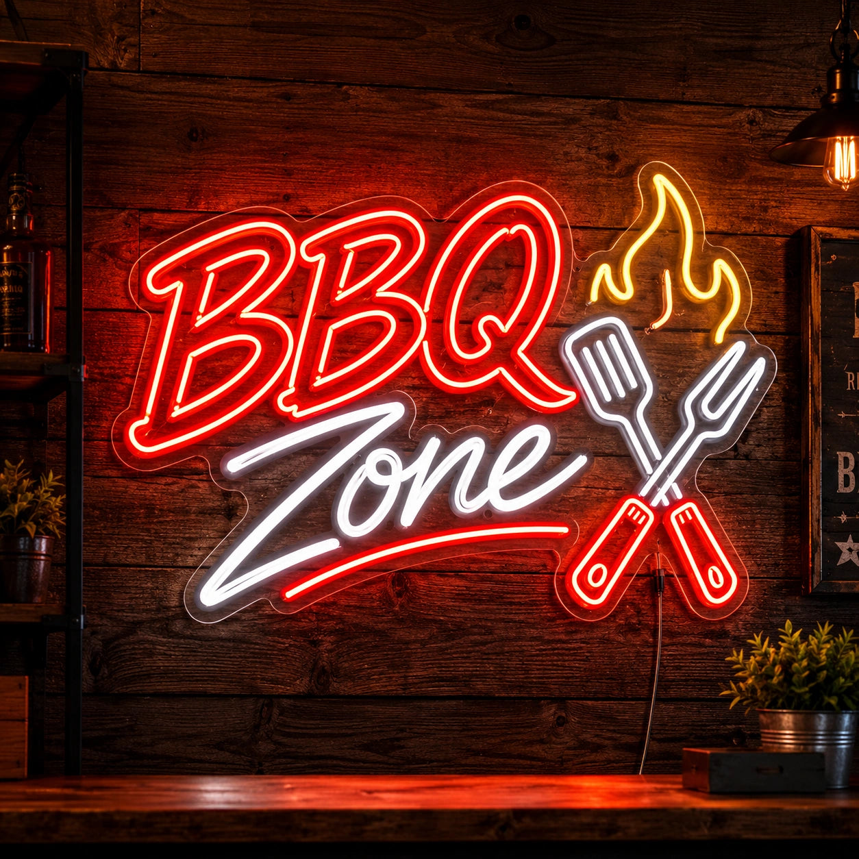 BBQ Zone Grill Neon Sign LED Neon Sign high-converting product image