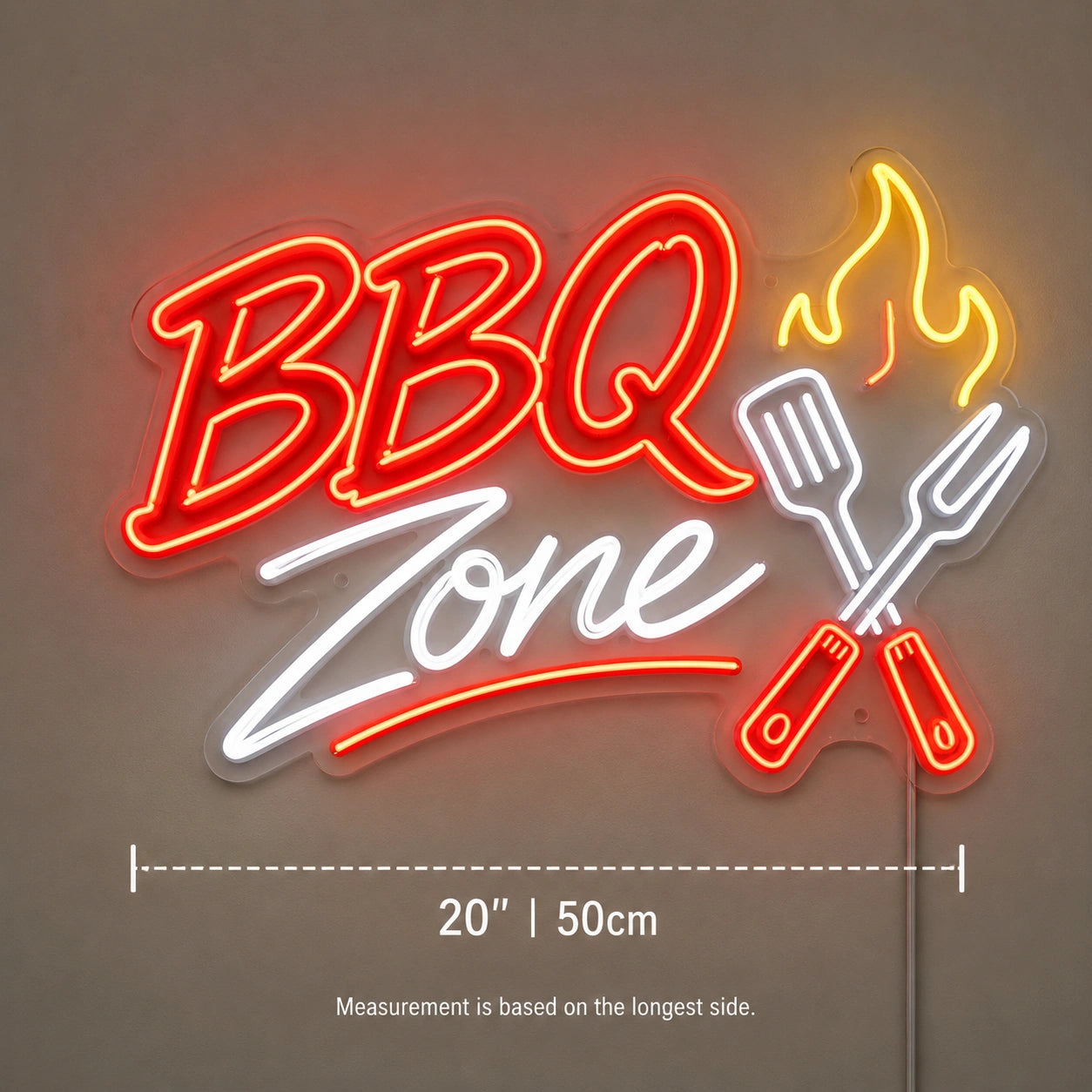 BBQ Zone Grill Neon Sign LED Neon Sign size image