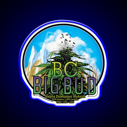 Bc Big Bud Strain Art Hemp Inspired Green Leaf Led Neon Sign Rgb Color - Shineneon