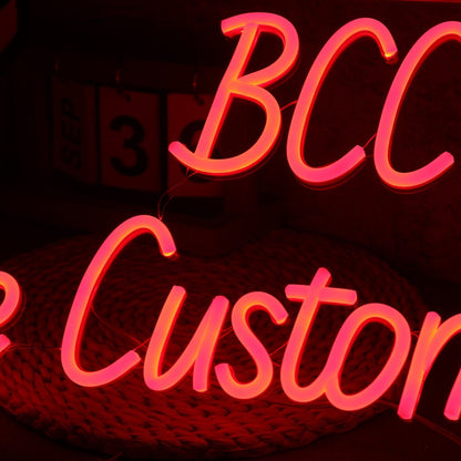 Bcc Blake Custom Cycle Orange Led Neon Sign - Shineneon