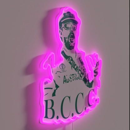 Bccc The Trav Green Rgb Led Neon Sign - LED neon sign close-up detail