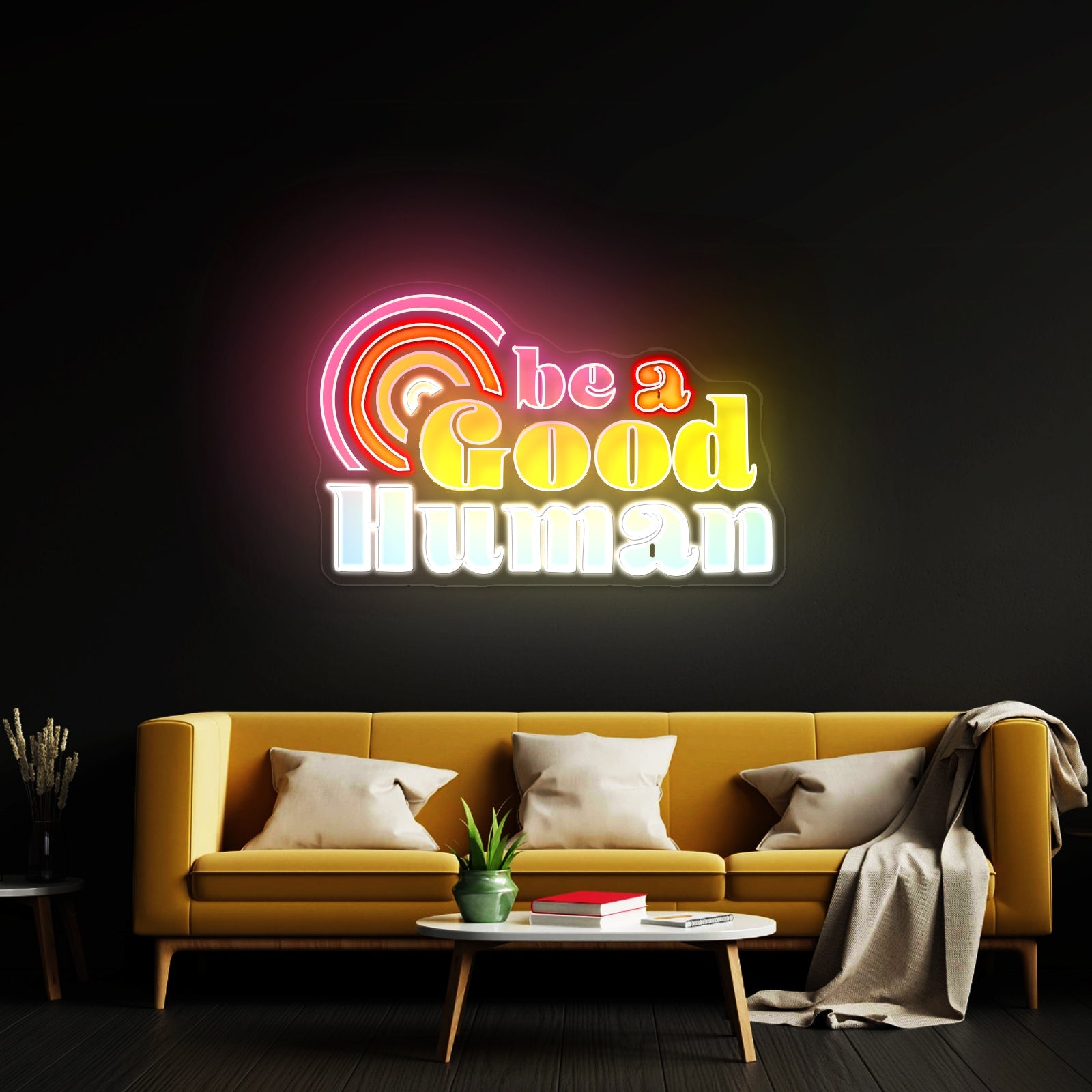 Be A Good Human Positivity Neon Signs For Neon Sign For Wall Art - Shineneon