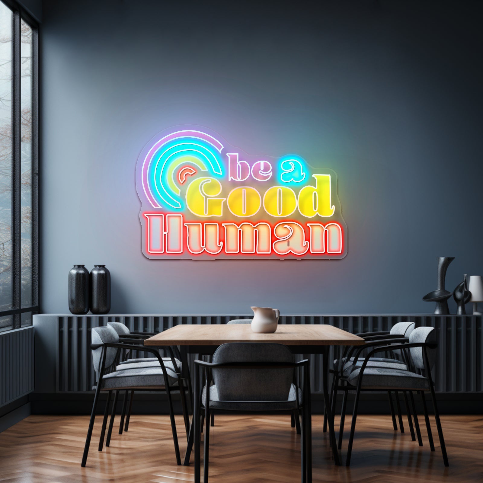 Be A Good Human Positivity Neon Signs For Neon Sign For Wall Art - Shineneon