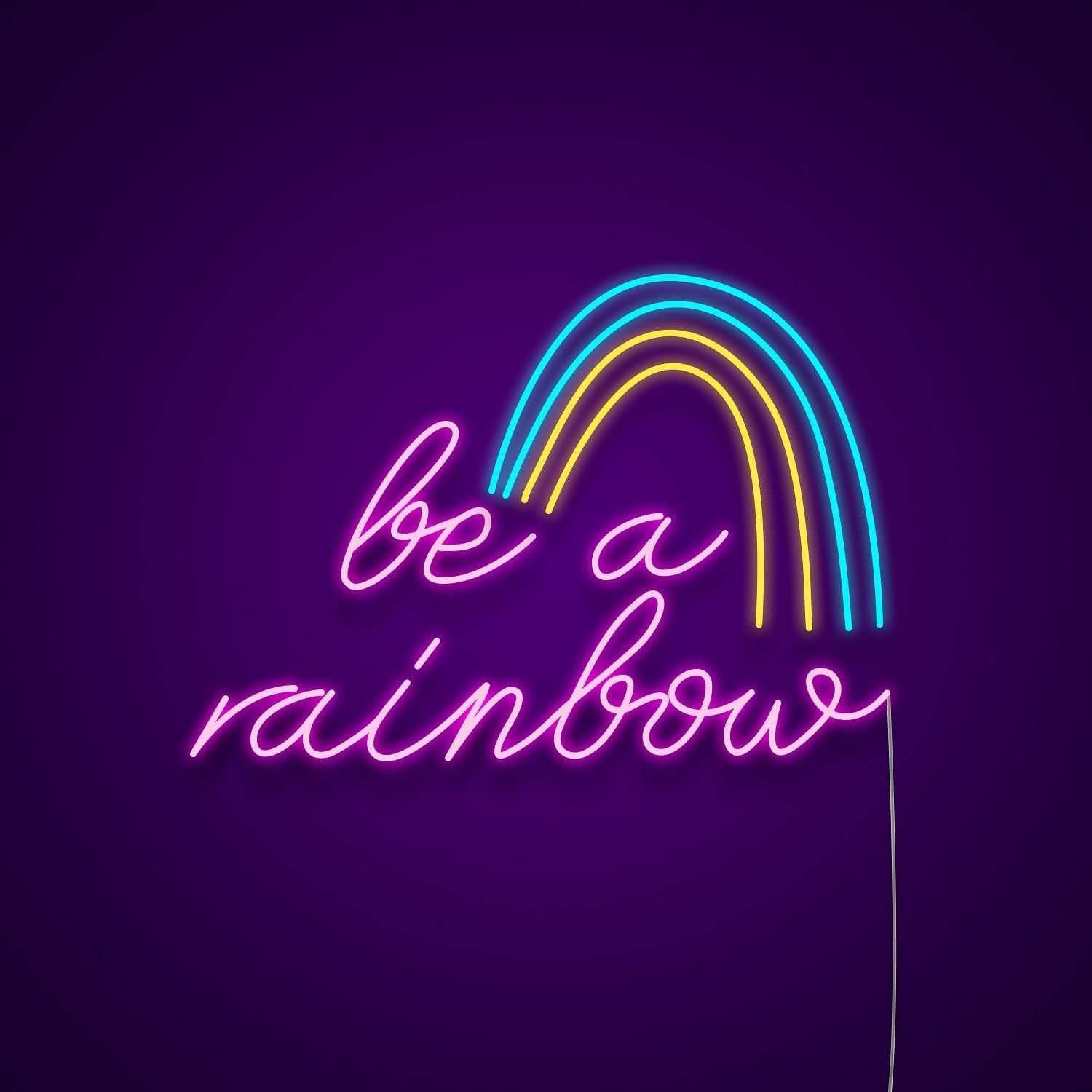 Be A Rainbow Led Neon Signs Wall Art Neon Led Light | Shineneon