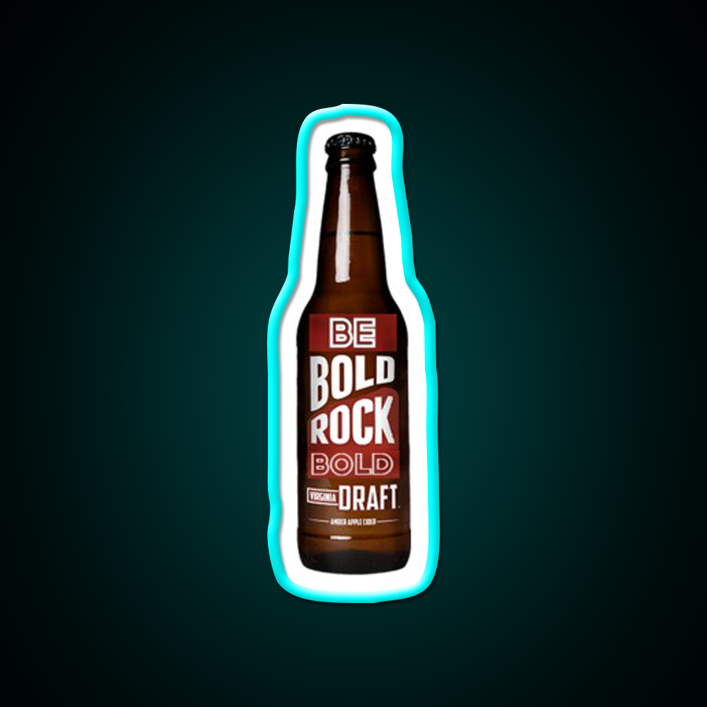 Be Bold Rock Bold Beer Bar Decor Led Neon Sign Rgb Color - Neon sign mounted on wall in room