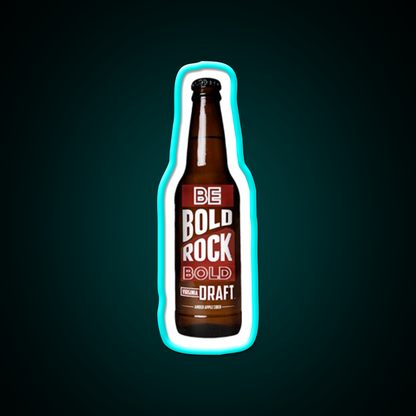 Be Bold Rock Bold Beer Bar Decor Led Neon Sign Rgb Color - Neon sign mounted on wall in room