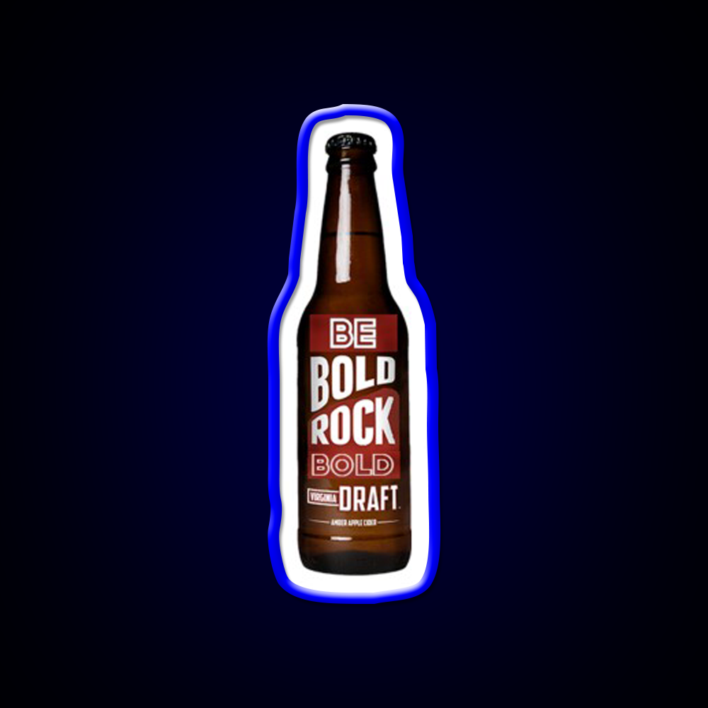 Be Bold Rock Bold Beer Bar Decor Led Neon Sign Rgb Color - Size and dimension reference