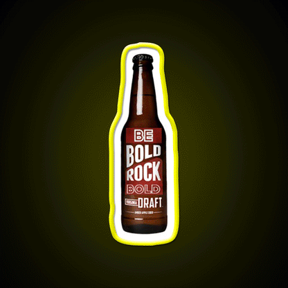 Be Bold Rock Bold Beer Bar Decor Led Neon Sign Rgb Color - Custom LED neon sign front view