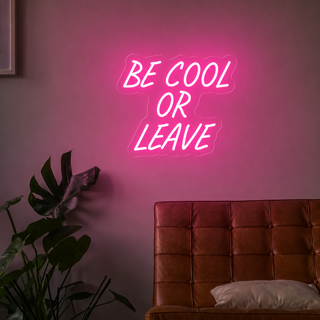 Be Cool Or Leave Wall Decor LED Neon Sign - 01 Original Product Image
