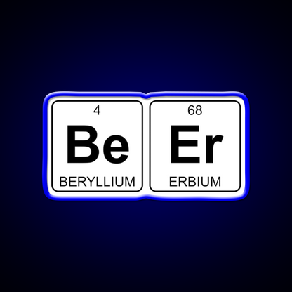 Be Er Beer Periodic Table Chemistry Beer Bar Decor Led Neon Sign Rgb Color - LED neon sign view 5