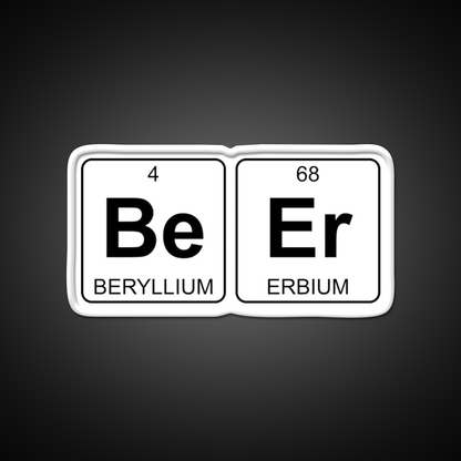 Be Er Beer Periodic Table Chemistry Beer Bar Decor Led Neon Sign Rgb Color - LED neon sign view 11