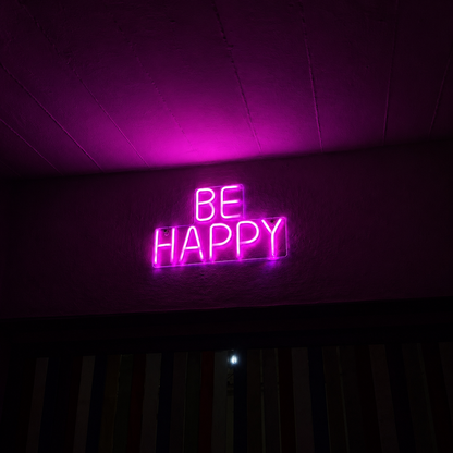 Be Happy Bedroom LED Neon Sign - 01 Original Product Image
