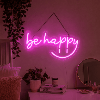 Be Happy LED Neon Sign Wall Decor - Shineneon