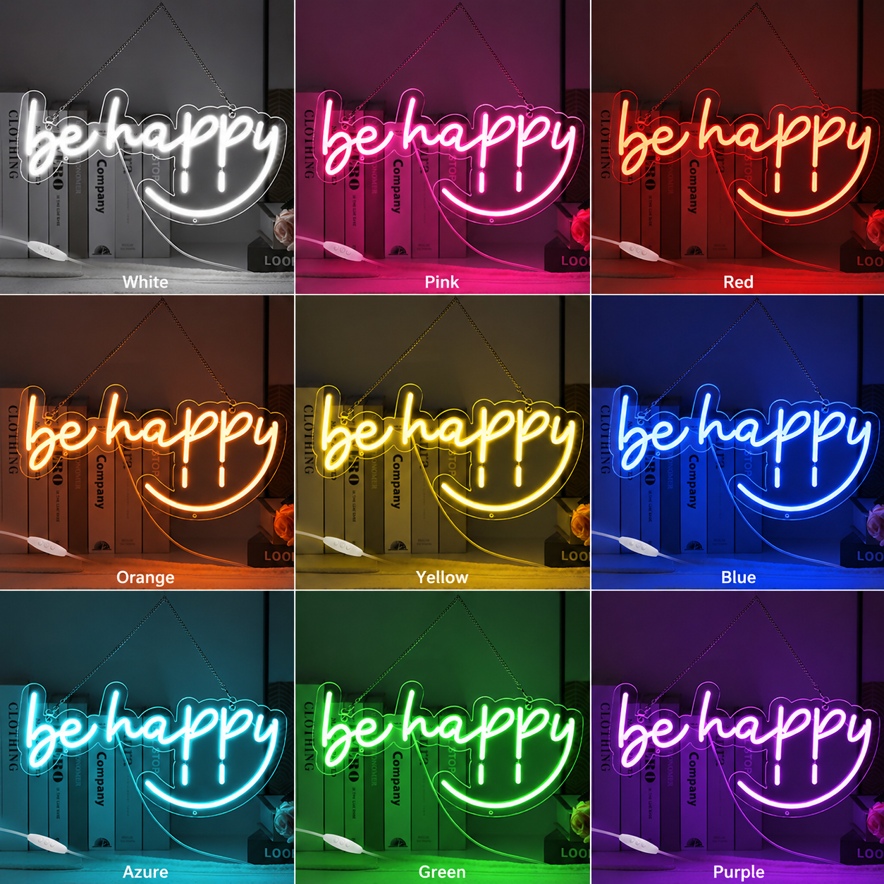 Be Happy LED Neon Sign Wall Decor - Shineneon