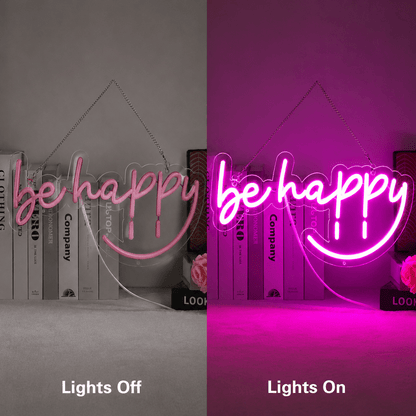 Be Happy LED Neon Sign Wall Decor - Shineneon