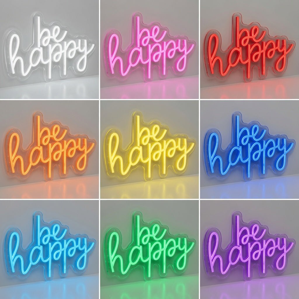 Be Happy LED Neon Sign Wall Neon Sign - Shineneon