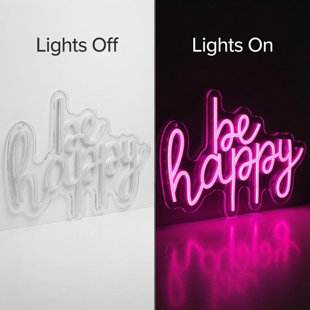 Be Happy LED Neon Sign Wall Neon Sign - Shineneon