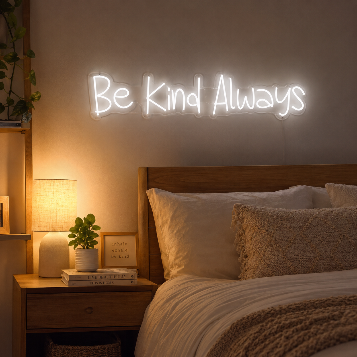 Be Kind Always LED Neon Sign - 03 Real Lifestyle Scene