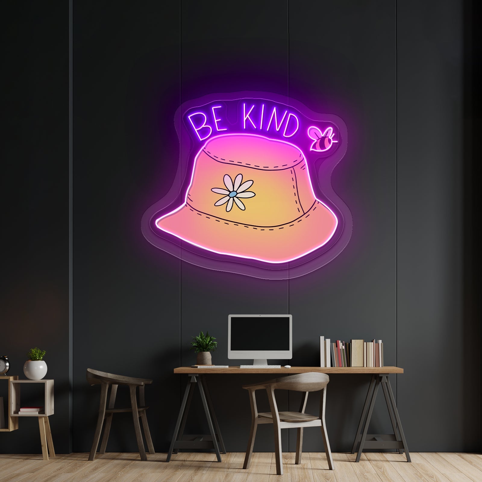 Be Kind Bucket Hat Clear Neon Signs For Business - Shineneon