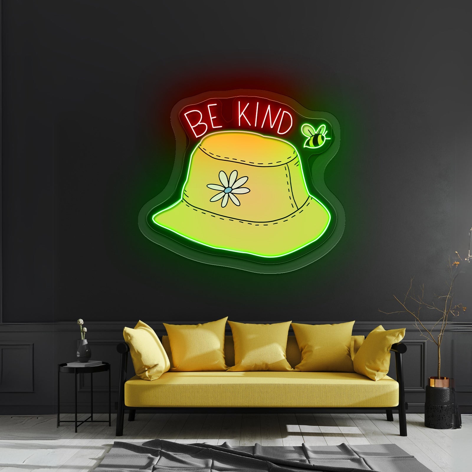 Be Kind Bucket Hat Clear Neon Signs For Business - Shineneon