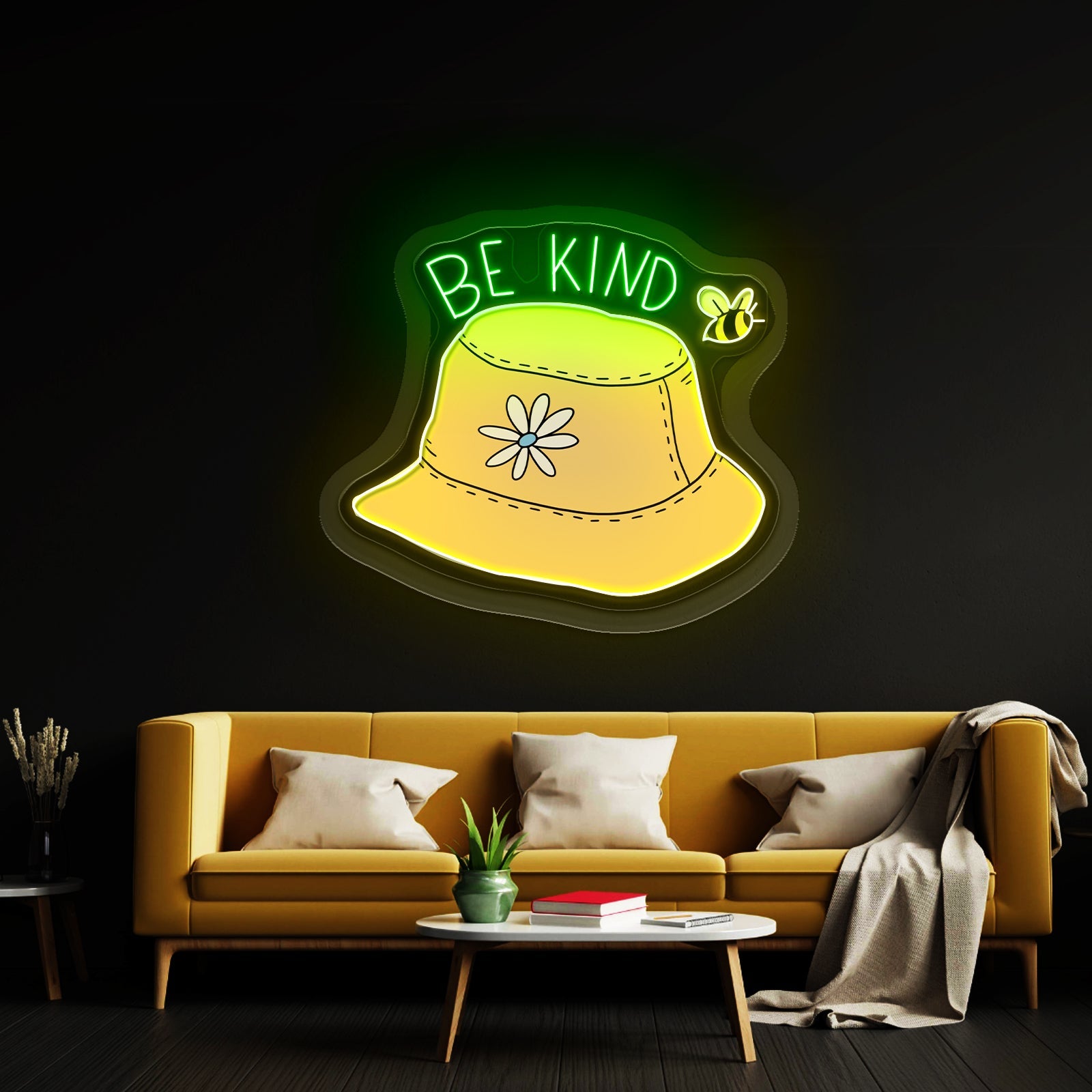 Be Kind Bucket Hat Clear Neon Signs For Business - Shineneon