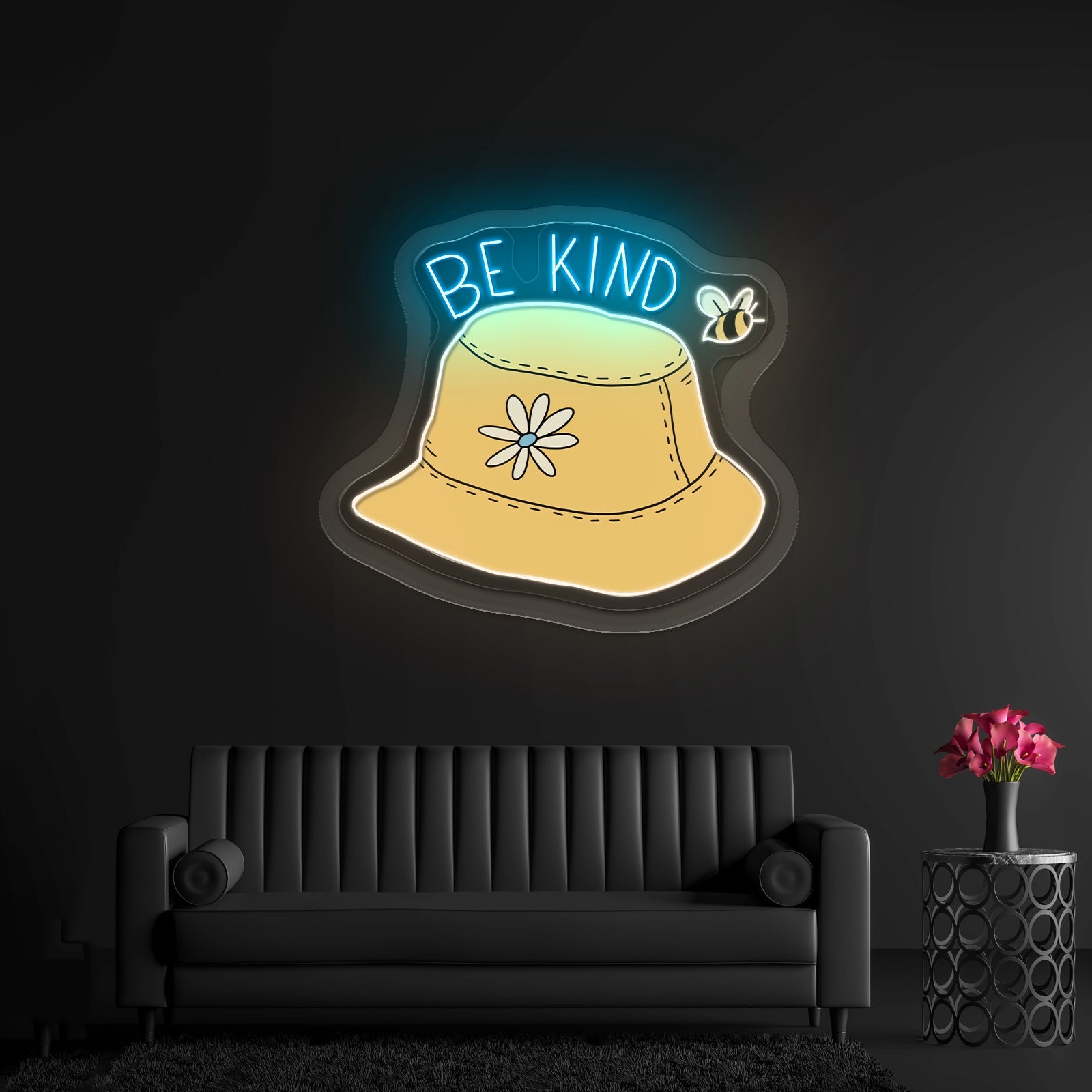 Be Kind Bucket Hat Clear Neon Signs For Business - Shineneon