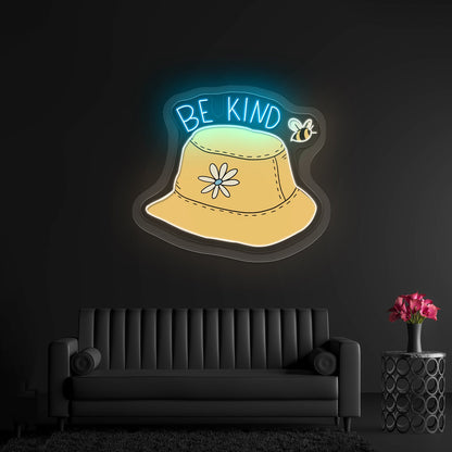 Be Kind Bucket Hat Clear Neon Signs For Business - Shineneon