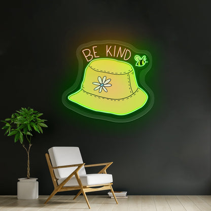 Be Kind Bucket Hat Clear Neon Signs For Business - Shineneon
