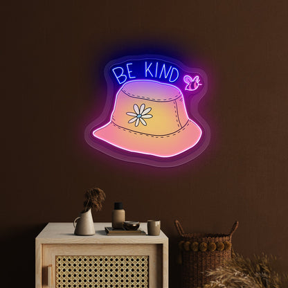 Be Kind Bucket Hat Clear Neon Signs For Business - Shineneon