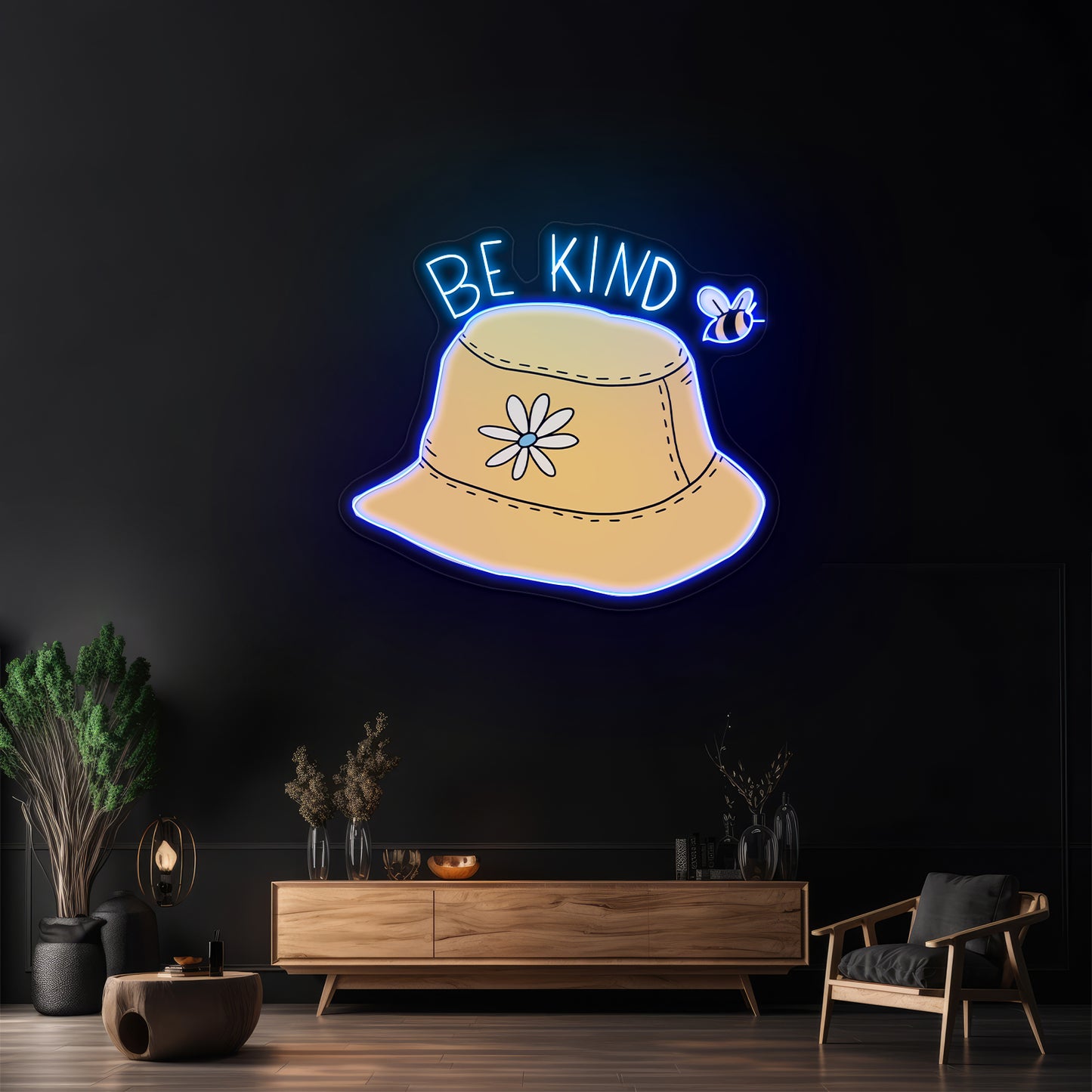 Be Kind Bucket Hat Clear Neon Signs For Business