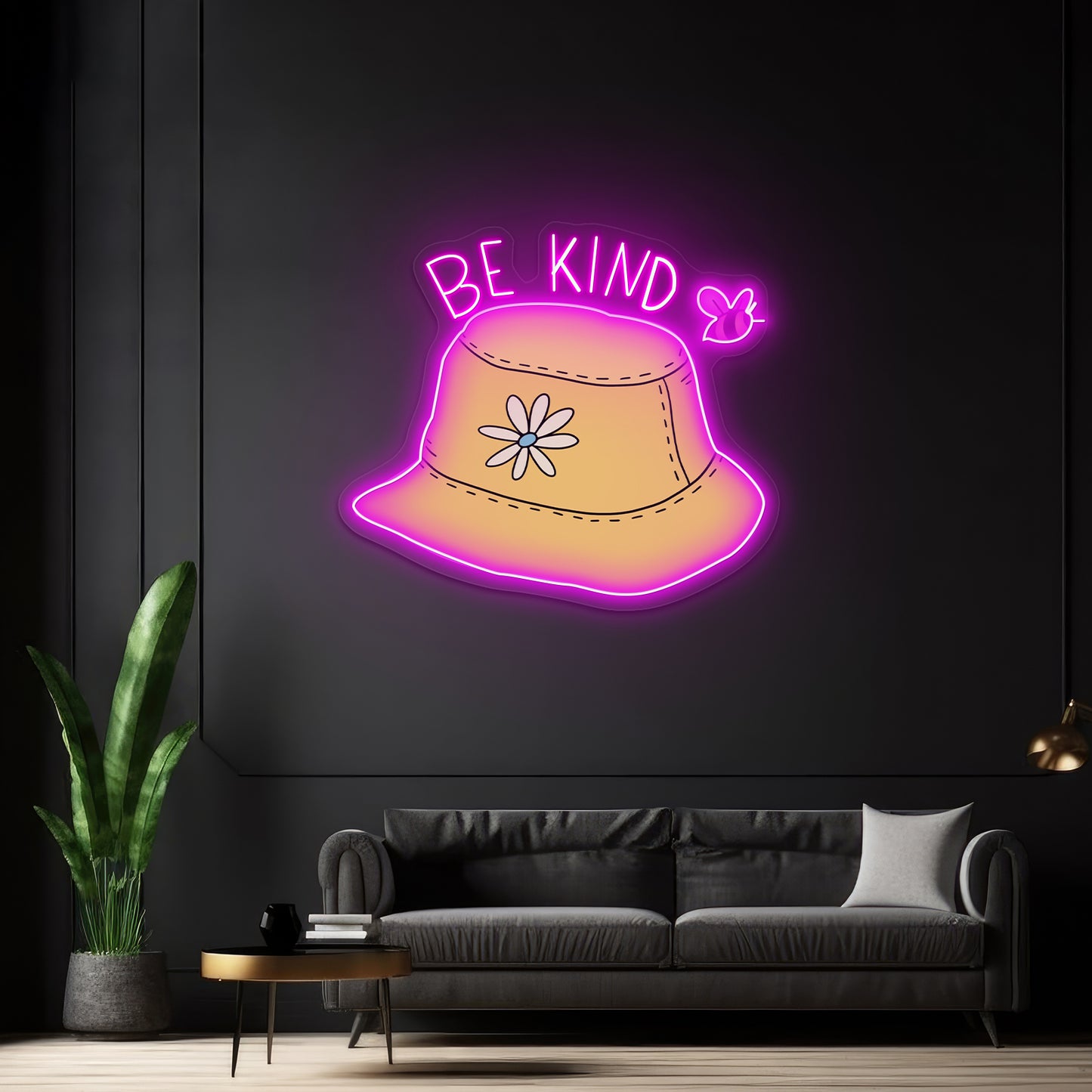 Be Kind Bucket Hat Clear Neon Signs For Business