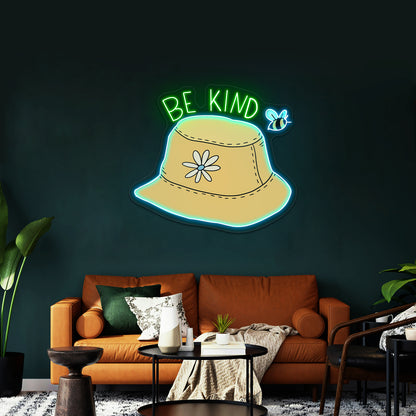 Be Kind Bucket Hat Clear Neon Signs For Business