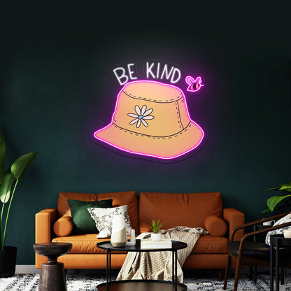 Be Kind Bucket Hat Clear Neon Signs For Business