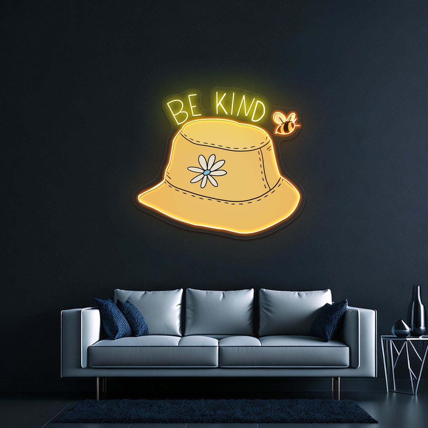 Be Kind Bucket Hat Clear Neon Signs For Business