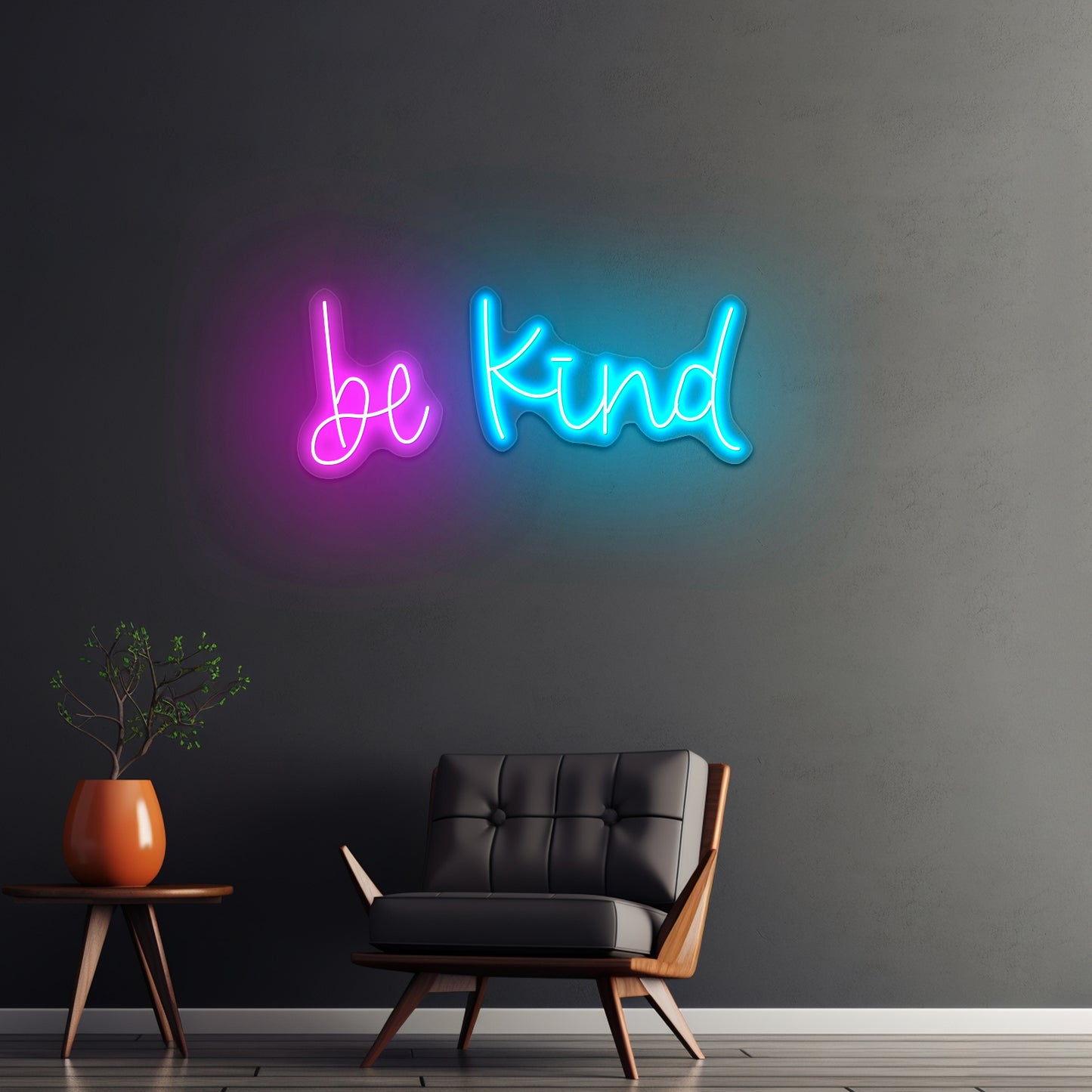 Be Kind Calligraphy Neon Signs Wall Decor