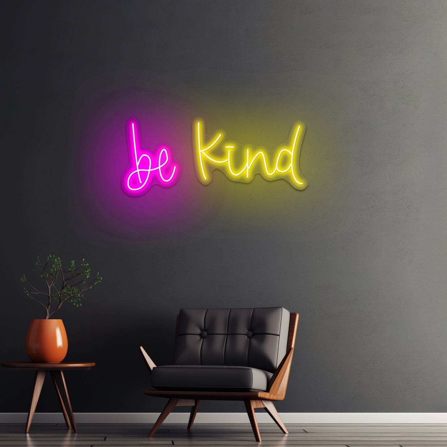 Be Kind Calligraphy Neon Signs Wall Decor