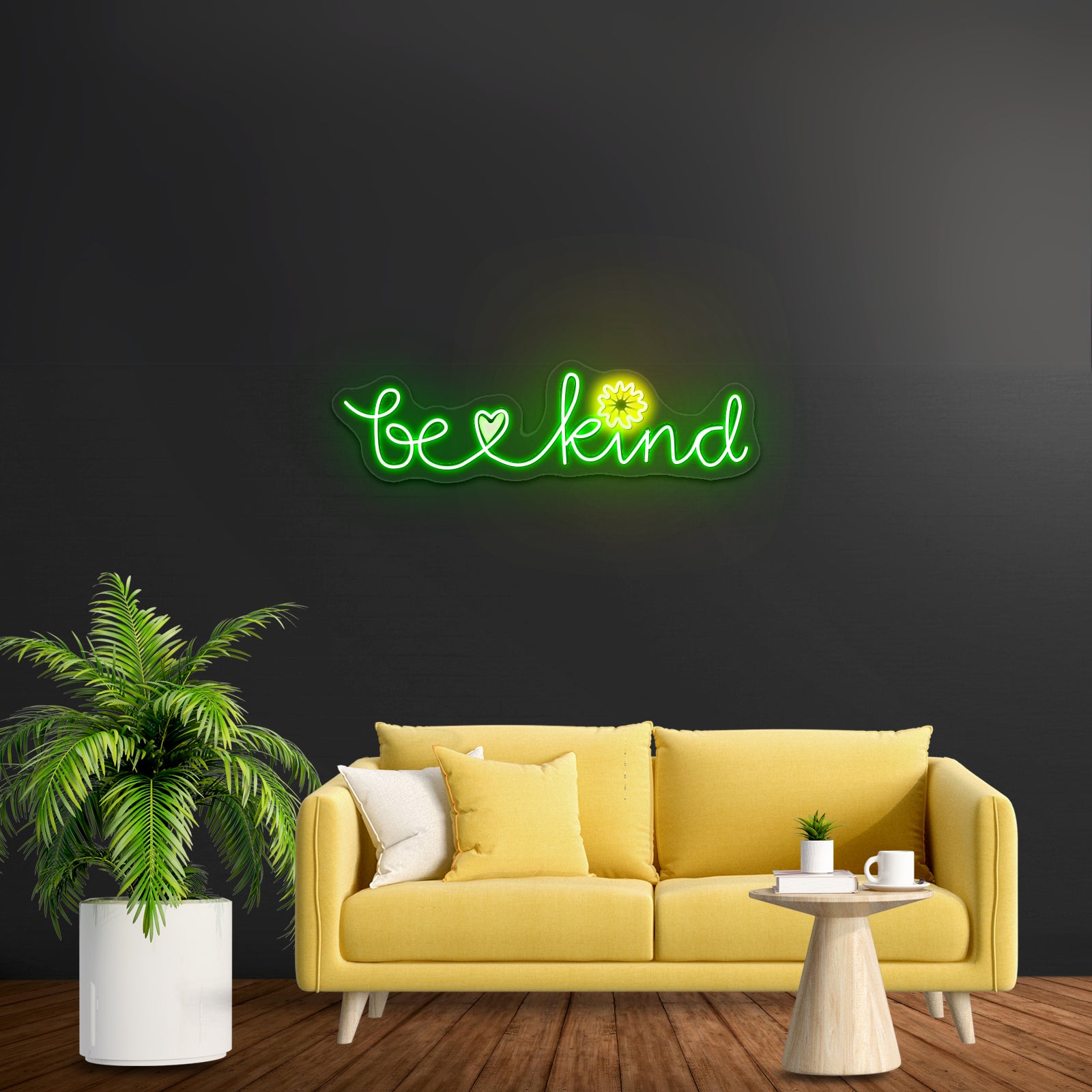 Be Kind Cursive Floral Cheap Neon Signs | Shineneon