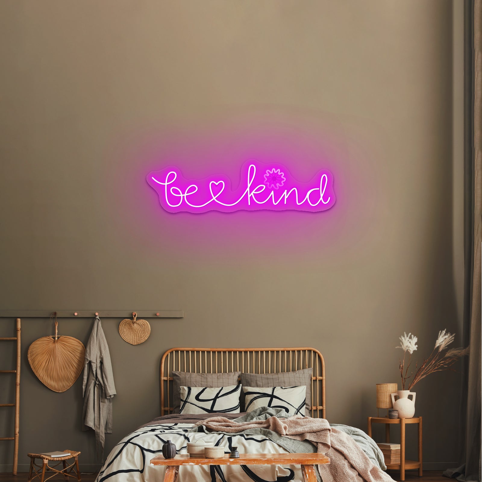 Be Kind Cursive Floral Cheap Neon Signs | Shineneon
