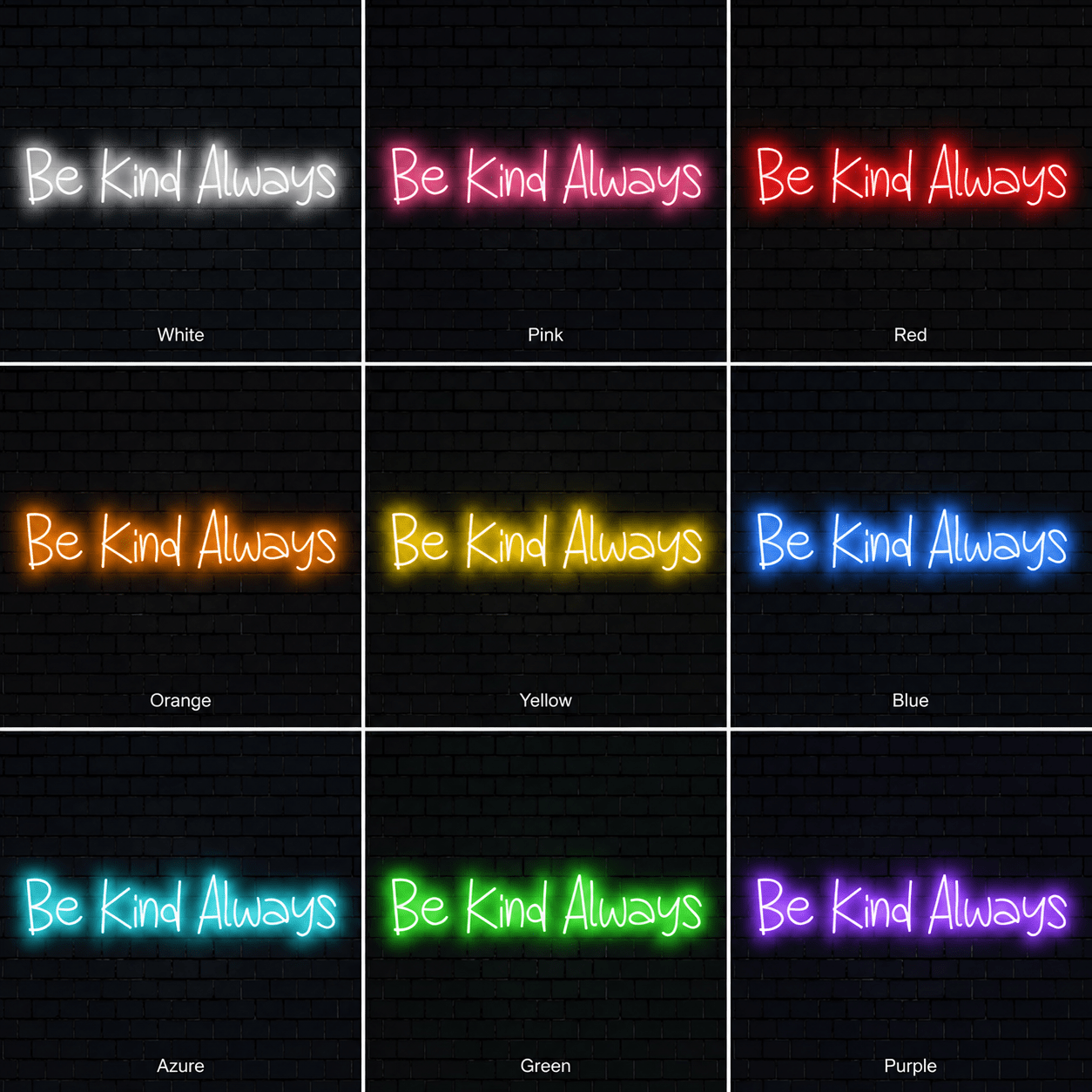 Be Kind Cursive LED Neon Sign - Shineneon