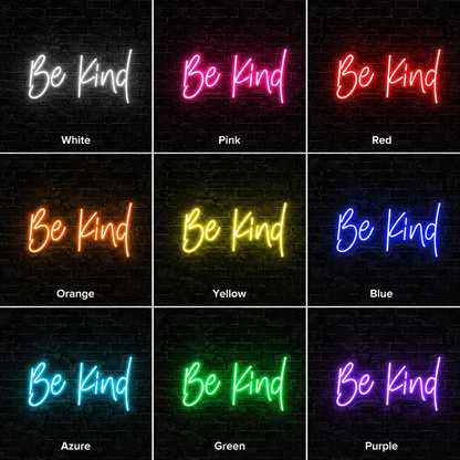 Be Kind LED Neon Sign Bedroom Decor Wall Neon Sign - 05 Color Grid
