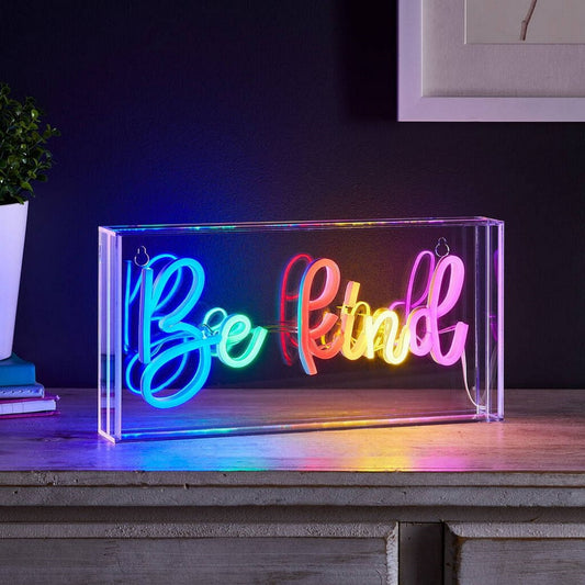 Be Kind Neon Box Light Led Business Sign