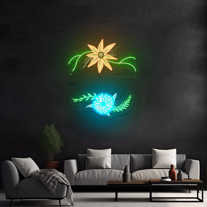 Be Kind To One Another Floral Faith Neon Signs For Bar Neon Signs - Shineneon