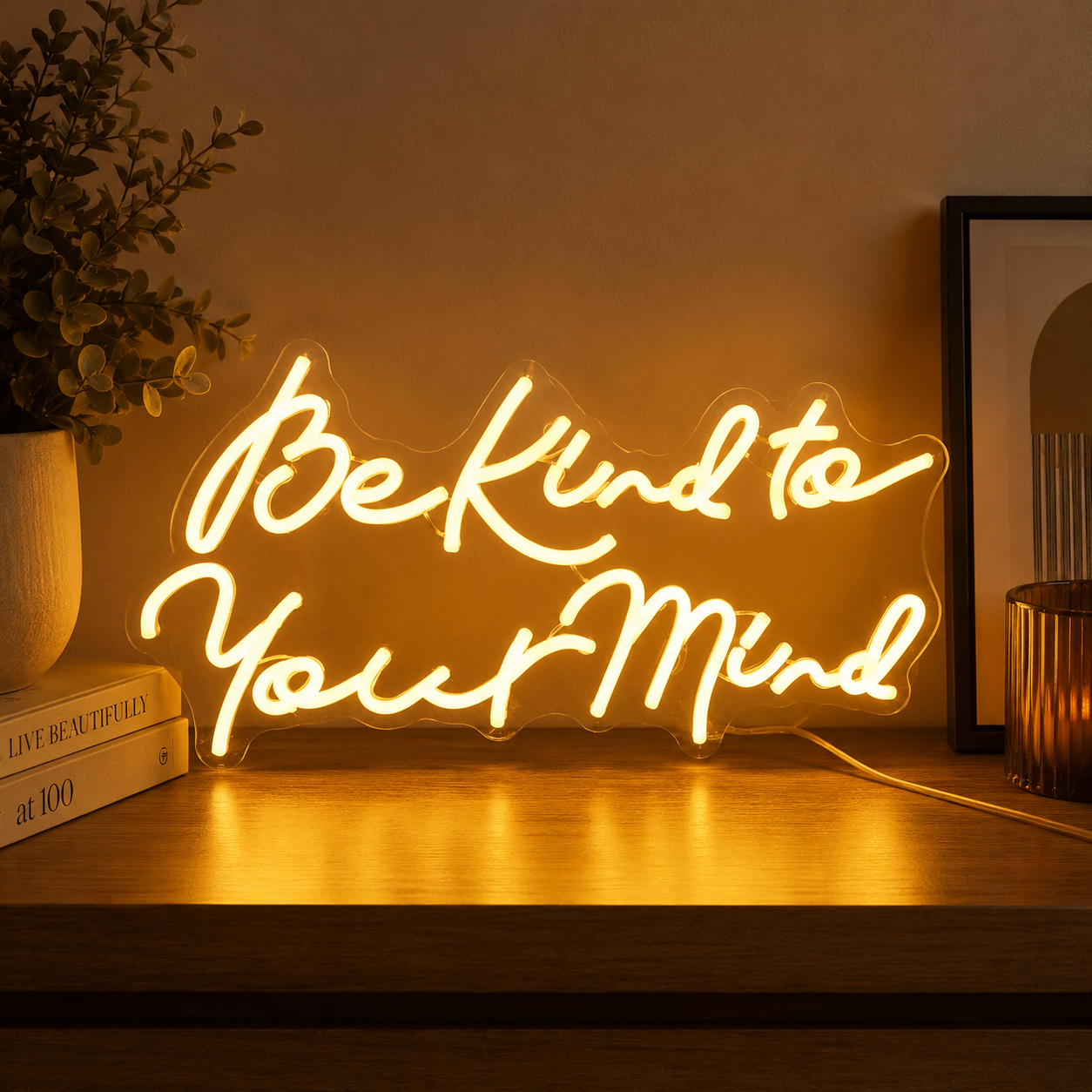Be Kind To Your Mind LED Neon Sign Wall Neon Sign - 02 High-Converting Product Image