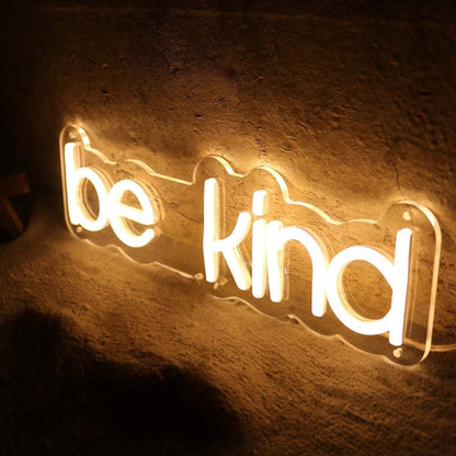Be Kind Yellow Led Neon Sign - Shineneon