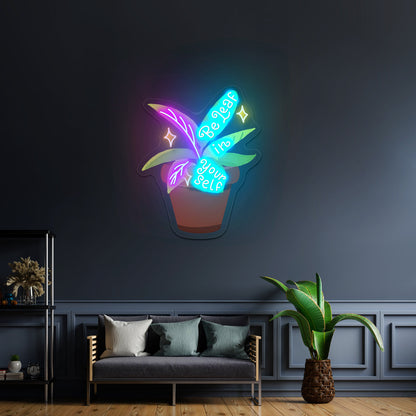 Be Leaf In Yourself Neon Signs For Bedroom