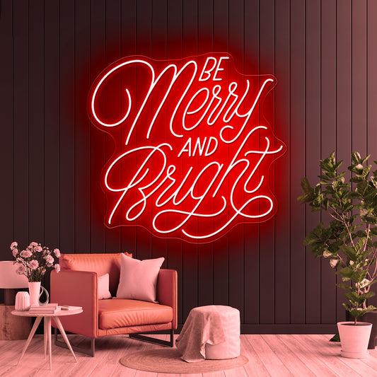 Be Merry And Christmas Led Neon Signs