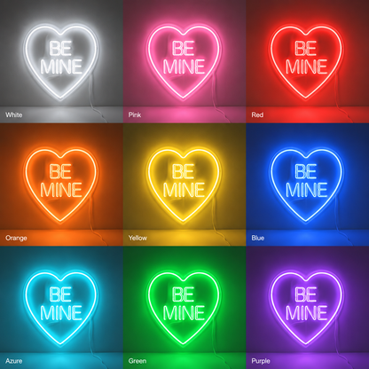 Be Mine LED Neon Sign - 05 Color Grid