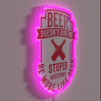 Be More Like Beer Rgb Led Neon Sign - LED neon sign close-up detail