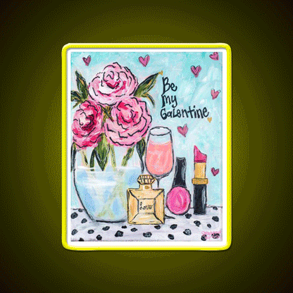Be My Galentine Nail Salon Led Neon Sign Rgb Color - Custom LED neon sign front view