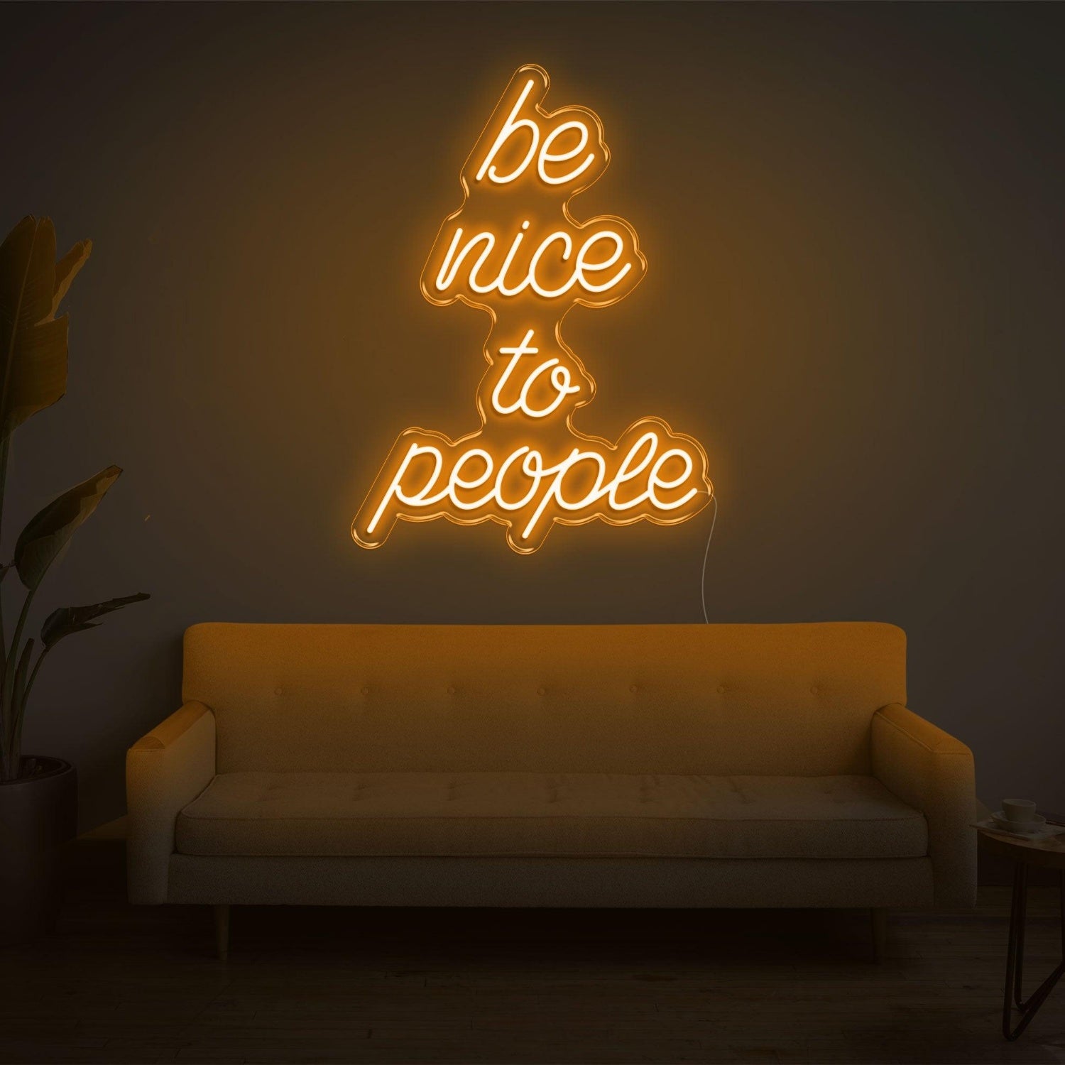 Be Nice To People White Led Neon Sign For Cozy Home And Studio Decor | Shineneon
